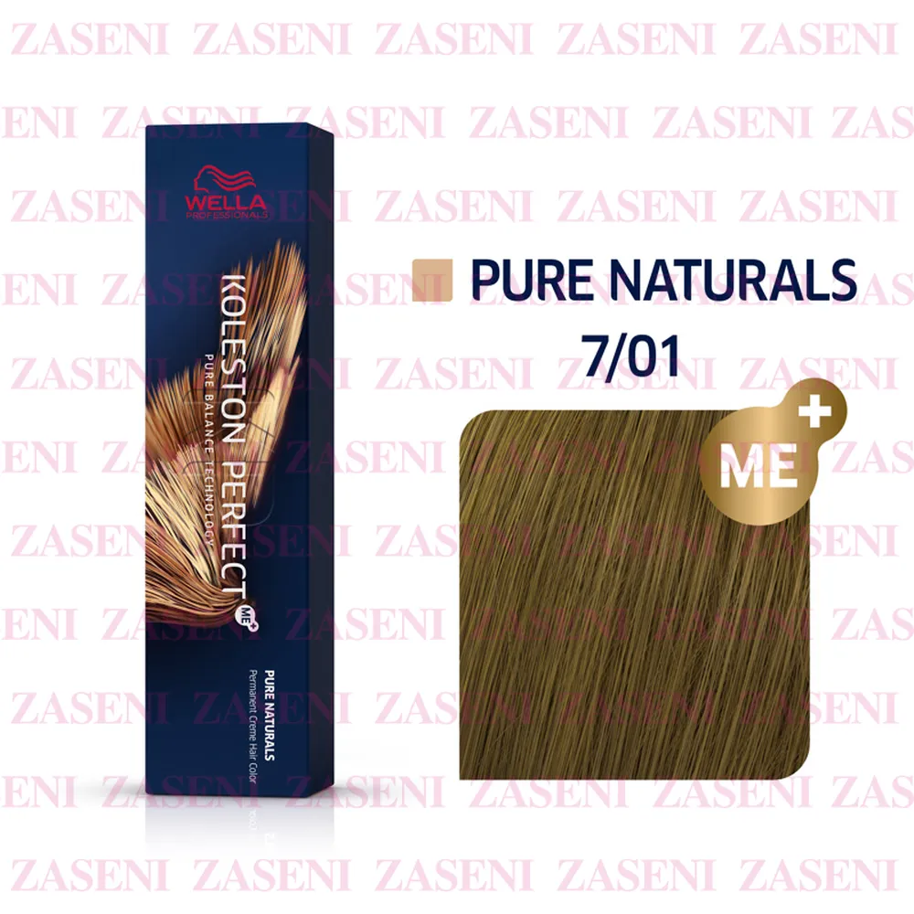 WELLA TINTE KOLESTON PERFECT ME+ PURE NATURALS 7/01 RUBIO MEDIO NATURAL CENIZA 60ML