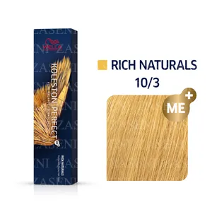 WELLA TINTE KOLESTON PERFECT ME+ RICH NATURALS 10/3 RUBIO SÚPER CLARO DORADO 60ML