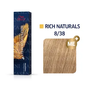 WELLA TINTE KOLESTON PERFECT ME+ RICH NATURALS 8/38 RUBIO CLARO DORADO PERLA 60ML