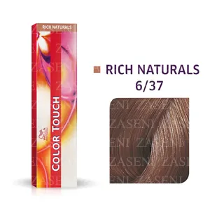 WELLA TINTE COLOR TOUCH RICH NATURALS 6/37 RUBIO OSCURO DORADO MARRÓN 60ML