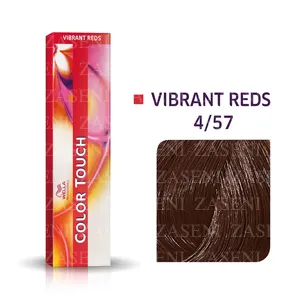 WELLA TINTE COLOR TOUCH VIBRANT REDS 4/57 CASTAÑO MEDIO CAOBA MARRÓN 60ML