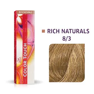 WELLA TINTE COLOR TOUCH RICH NATURALS 8/3 RUBIO CLARO DORADO 60ML