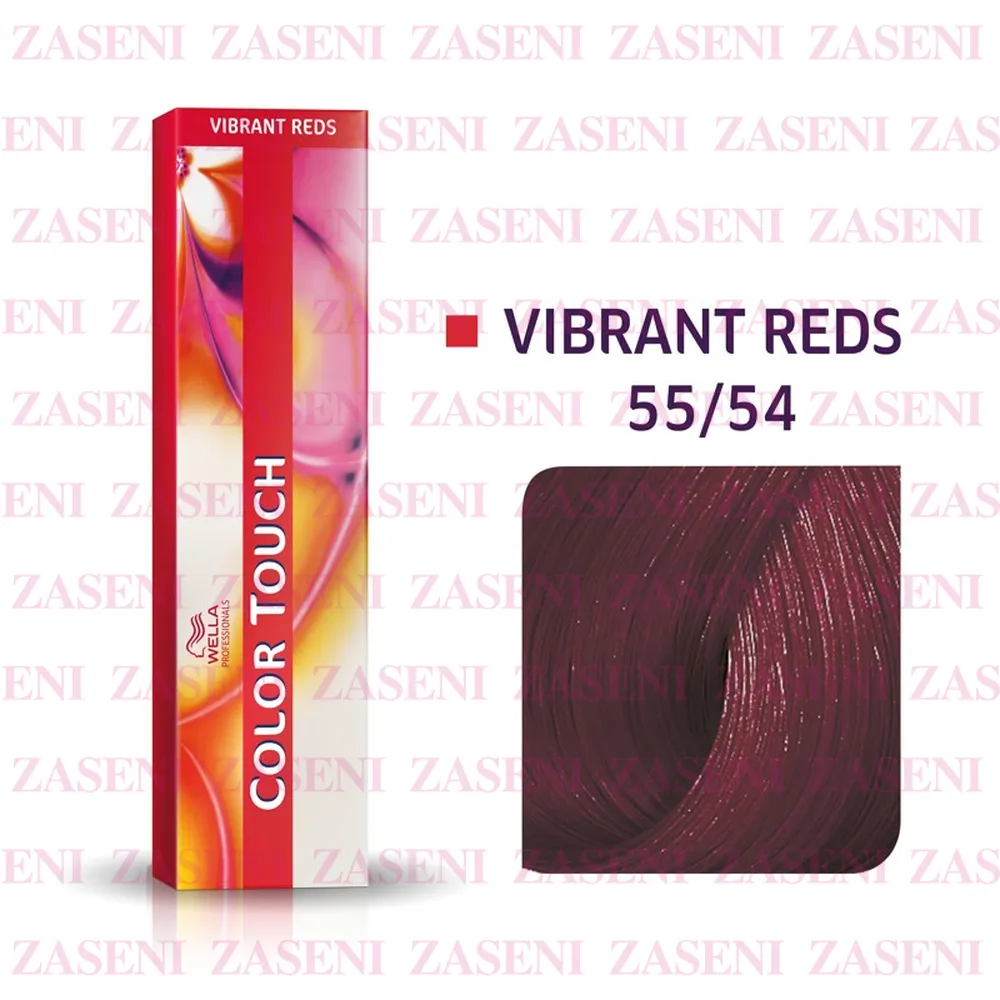 WELLA TINTE COLOR TOUCH VIBRANT REDS 55/54 CASTAÑO CLARO INTENSO CAOBA COBRIZO 60ML