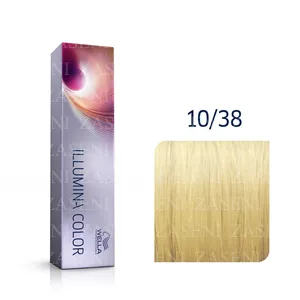 WELLA TINTE ILLUMINA COLOR 10/38 RUBIO SÚPER CLARO DORADO PERLA 60ML