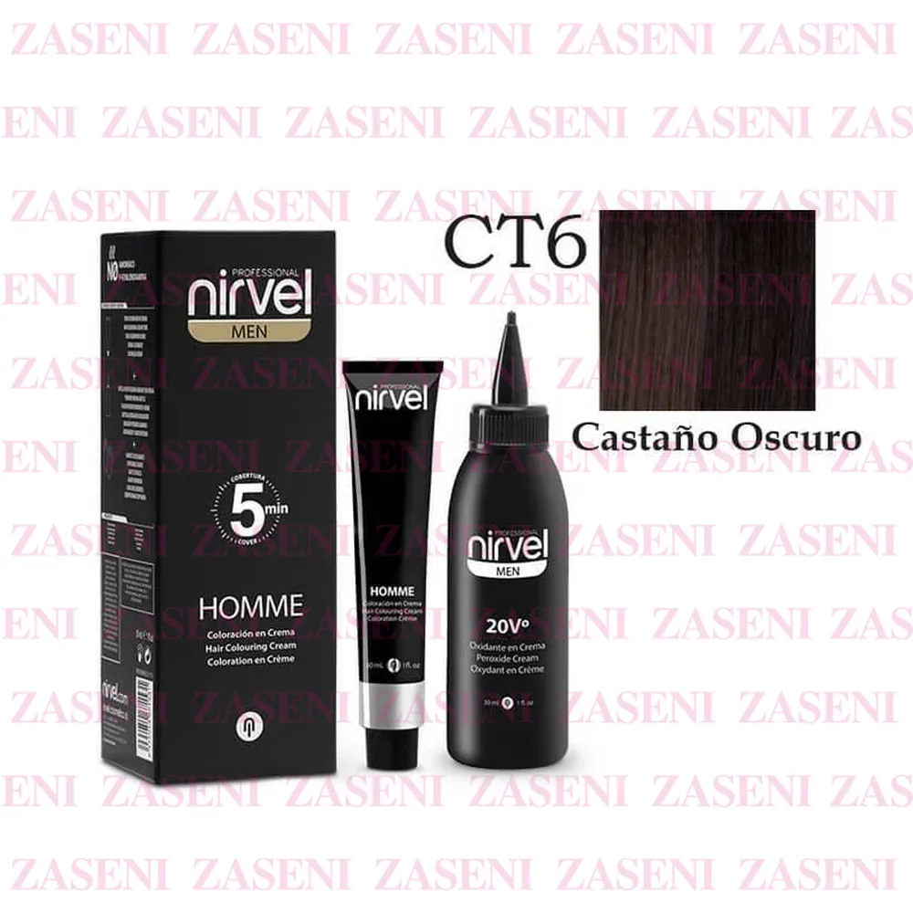 NIRVEL TINTE + OXIDANTE HOMBRE CT6 30ML