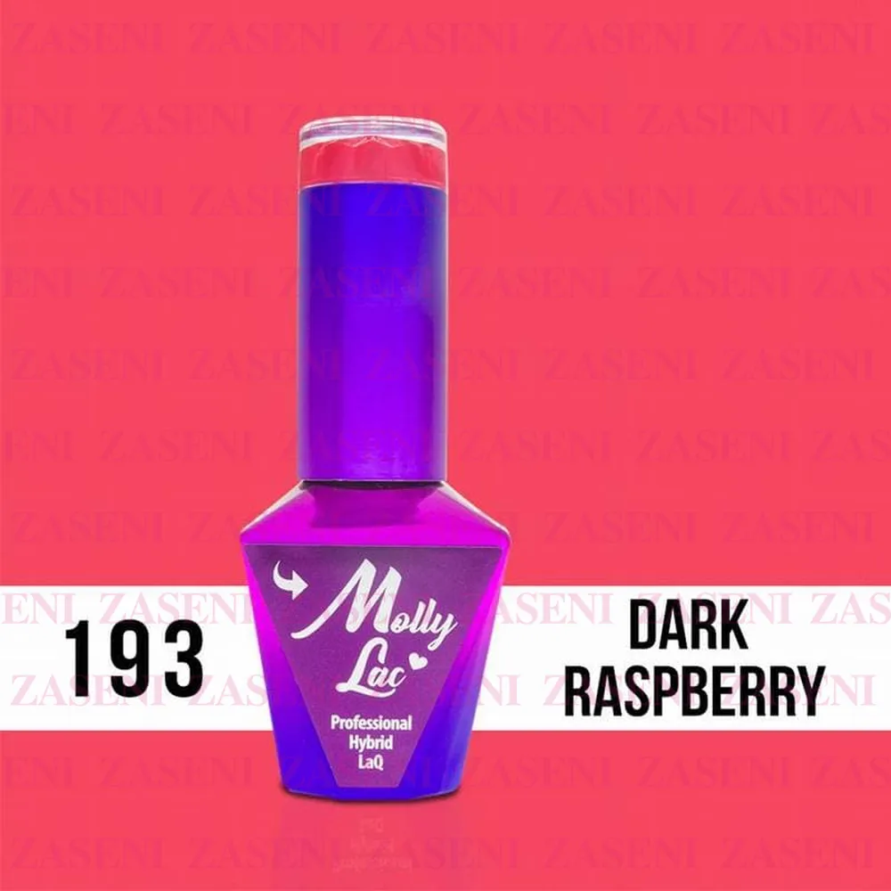 MOLLY LAC ESMALTE SEMIPERMANENTE HEARTS & KISSES Nº 193 DARK RASPBERRY 10ML