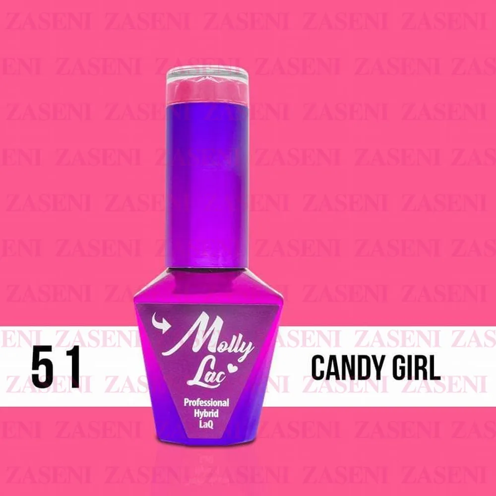 MOLLY LAC ESMALTE SEMIPERMANENTE INSPIRED BY YOU Nº 51 CANDY GIRL 10ML