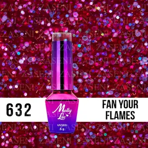 MOLLY LAC ESMALTE SEMIPERMANENTE SPOTLIGHT Nº 632 FAN YOUR FLAMES 5ML