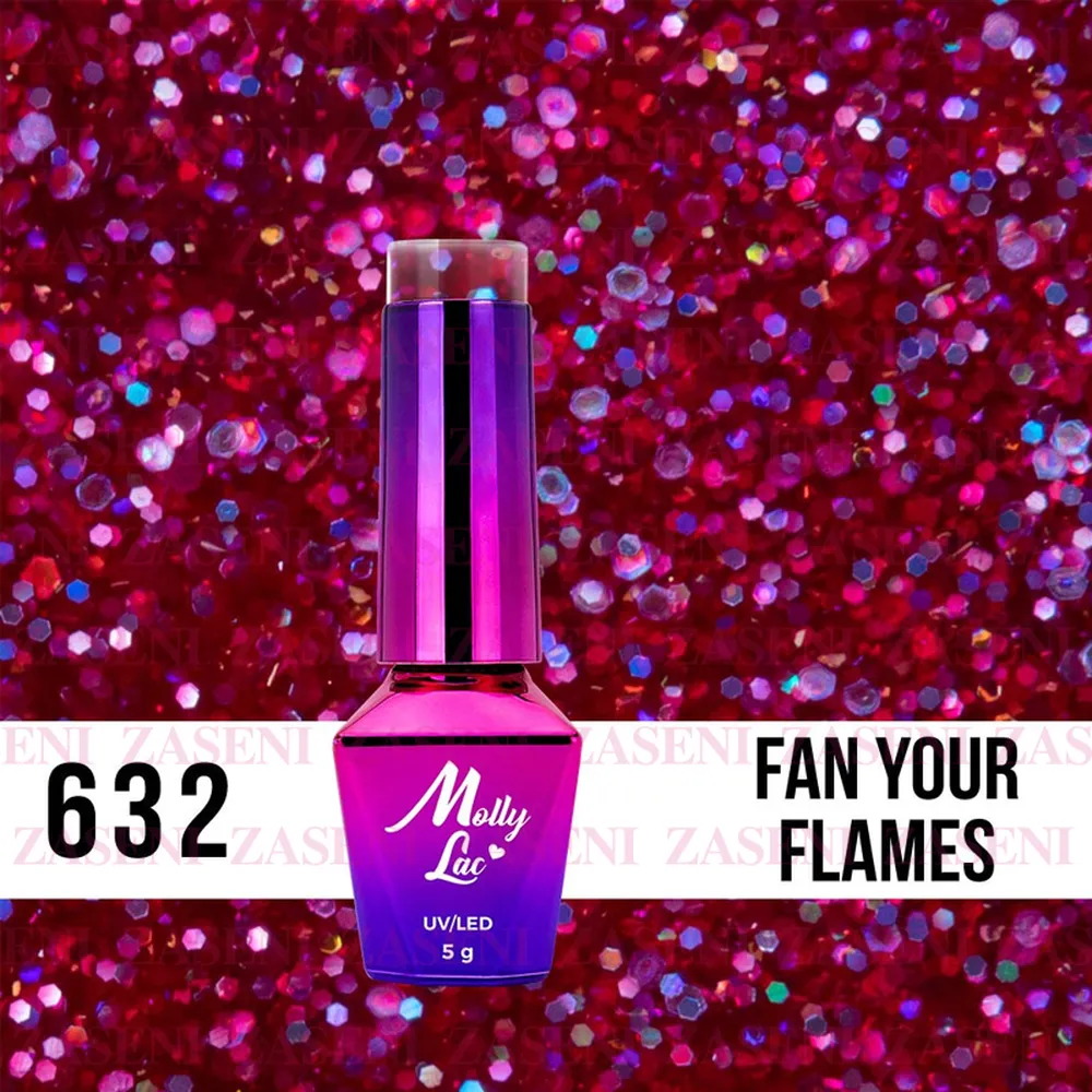 MOLLY LAC ESMALTE SEMIPERMANENTE SPOTLIGHT Nº 632 FAN YOUR FLAMES 5ML