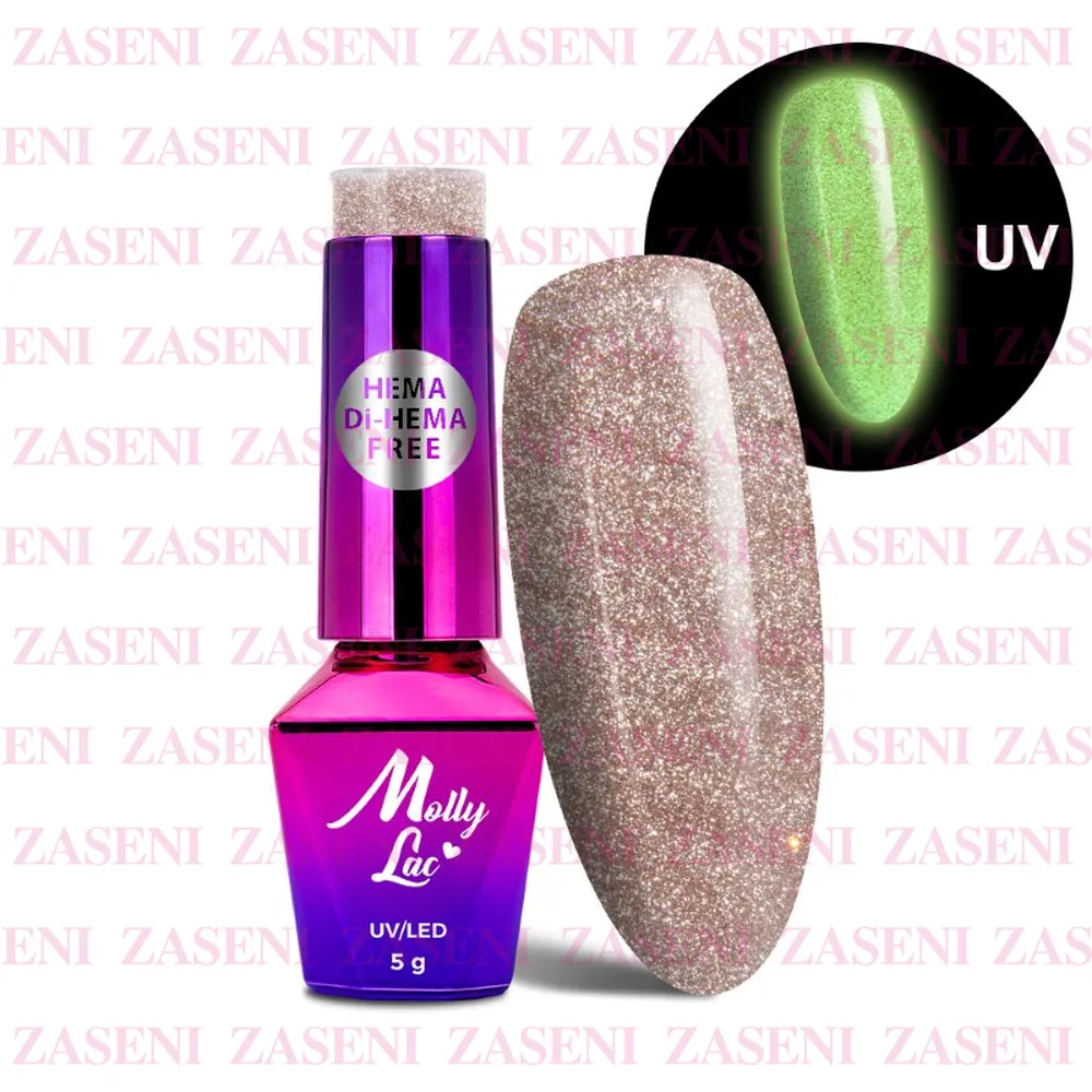 MOLLY LAC ESMALTE SEMIPERMANENTE NIGHT GLOWING Nº 670 SUEDE 5ML