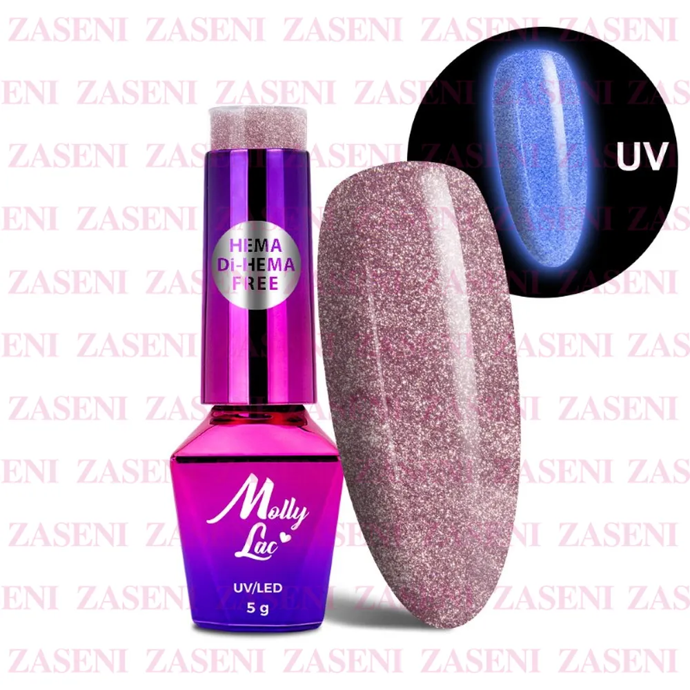 MOLLY LAC ESMALTE SEMIPERMANENTE NIGHT GLOWING Nº 673 HIGHER LOVE 5ML