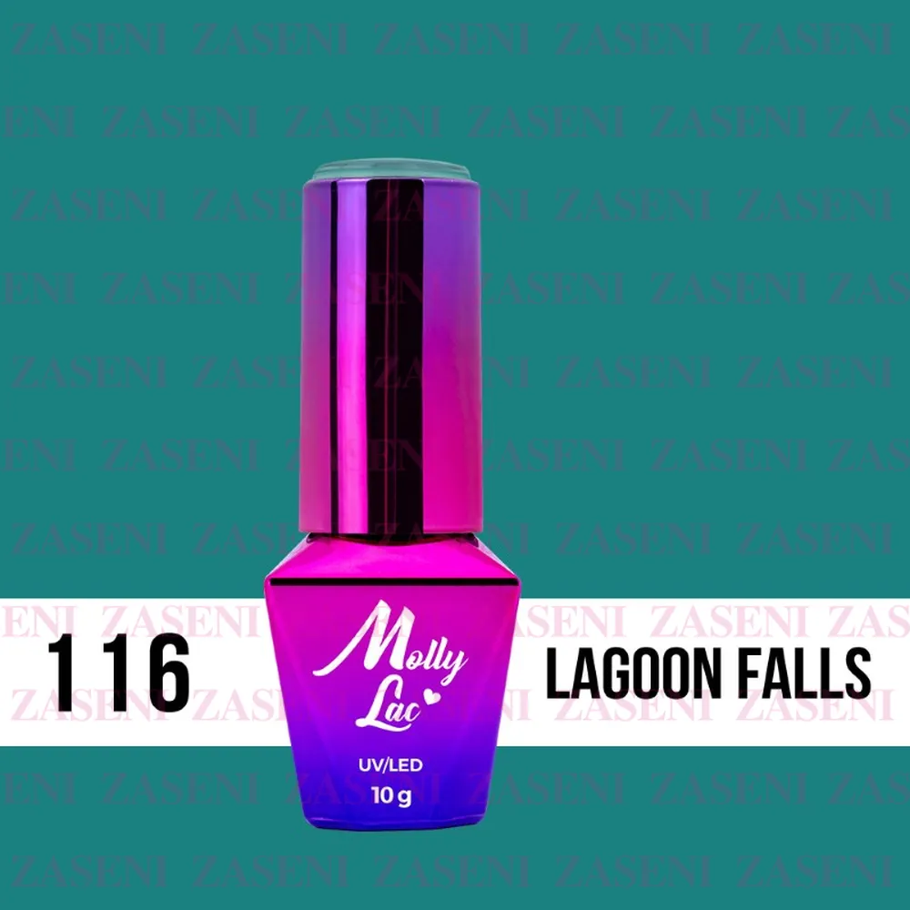 MOLLY LAC ESMALTE SEMIPERMANENTE GREEN PARTY Nº 116 LAGOON FALLS 10ML