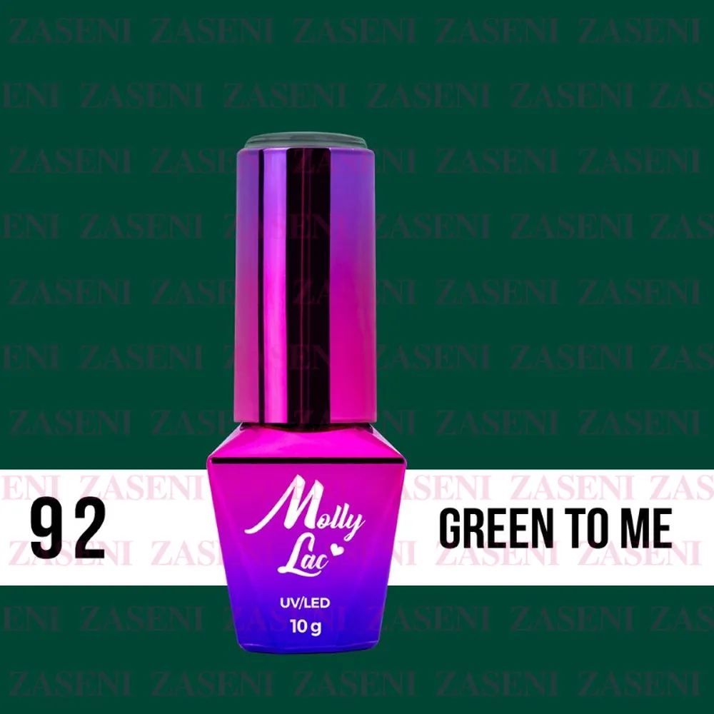 MOLLY LAC ESMALTE SEMIPERMANENTE GREEN PARTY Nº 92 GREEN TO ME 10ML
