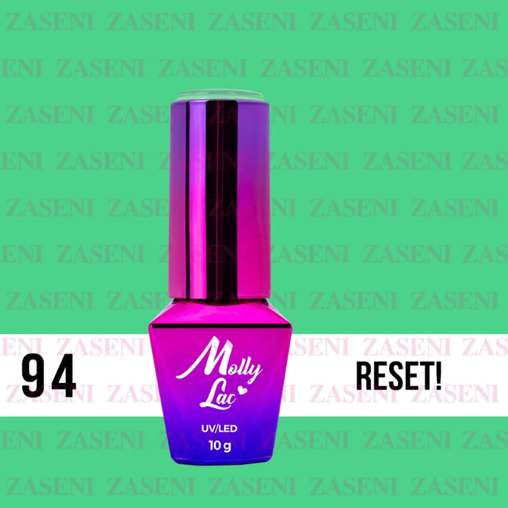 MOLLY LAC ESMALTE SEMIPERMANENTE GREEN PARTY Nº 94 RESET! 10ML