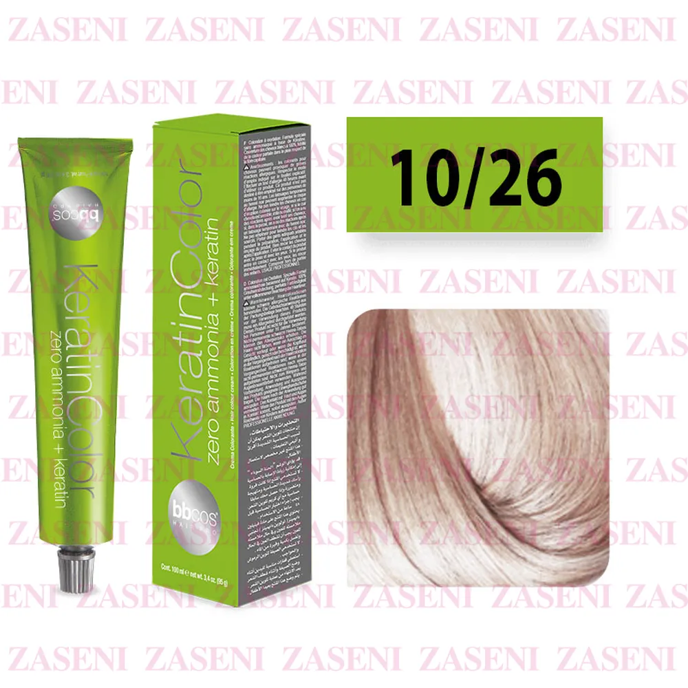 BBCOS TINTE KERATIN COLOR 10/26 RUBIO EXTRA CLARO ROSADO 100ML