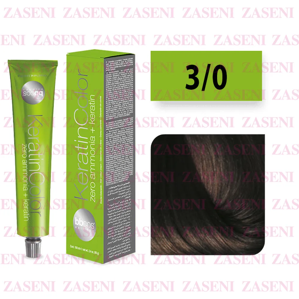 BBCOS TINTE KERATIN COLOR 3/0 CASTAÑO OSCURO 100ML