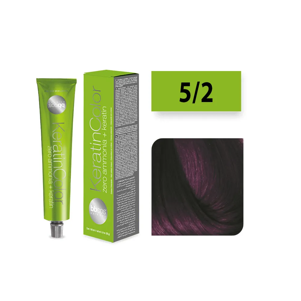 BBCOS TINTE KERATIN COLOR 5/2 CASTAÑO CLARO MORADO 100ML
