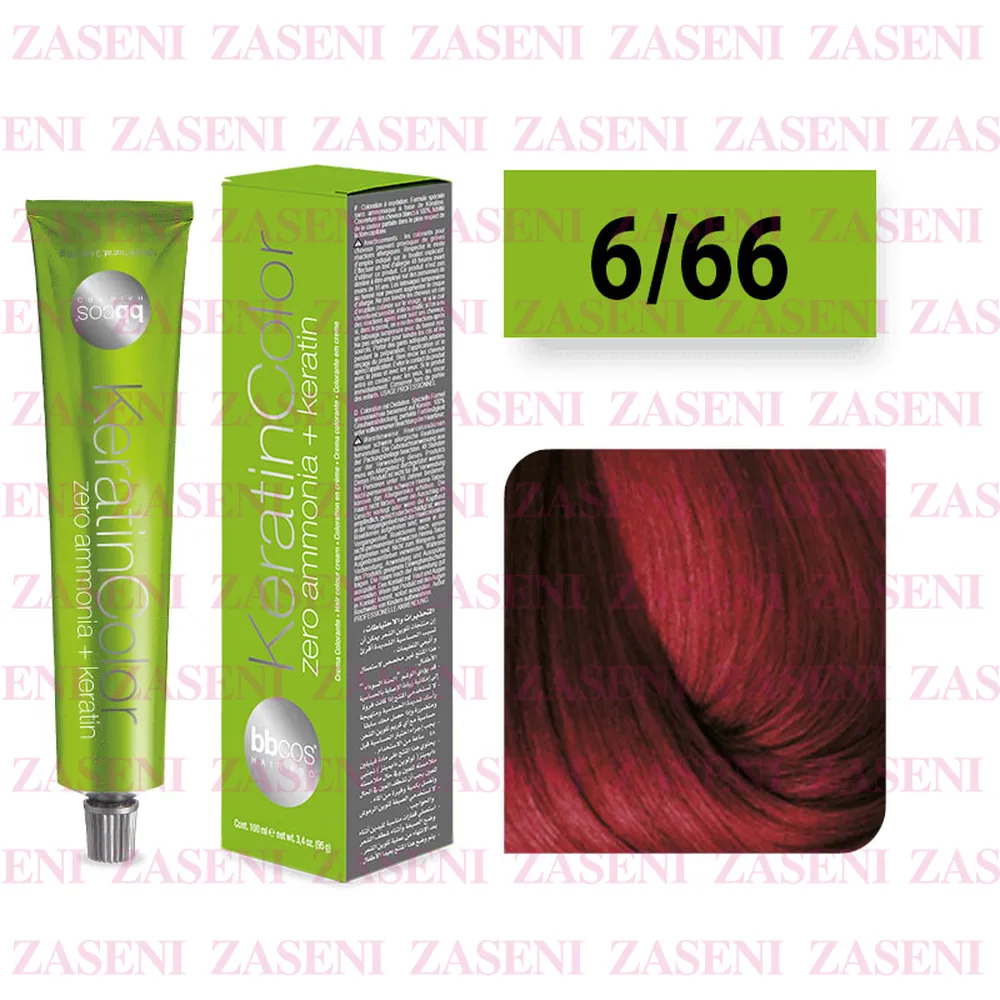 BBCOS TINTE KERATIN COLOR 6/66 RUBIO OSCURO ROJO INTENSO 100ML