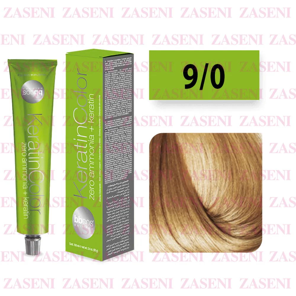 BBCOS TINTE KERATIN COLOR 9/0 RUBIO CLARÍSIMO 100ML