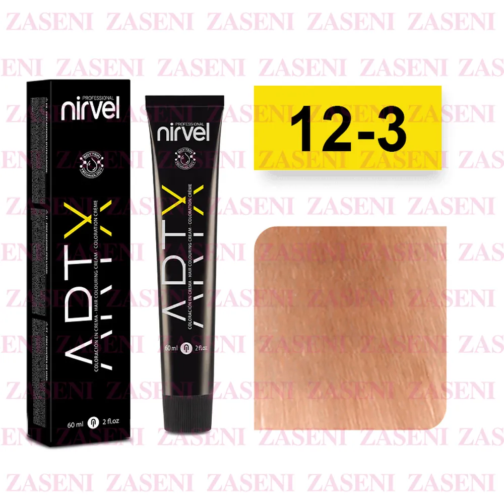 NIRVEL TINTE ARTX 12-3 SÚPER ACLARANTE DORADO 60ML