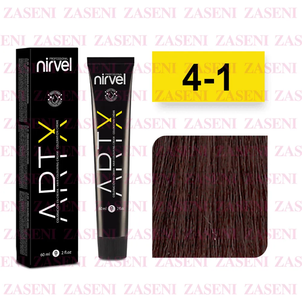 NIRVEL TINTE ARTX 4-1 CASTAÑO MEDIO CENIZA 60ML