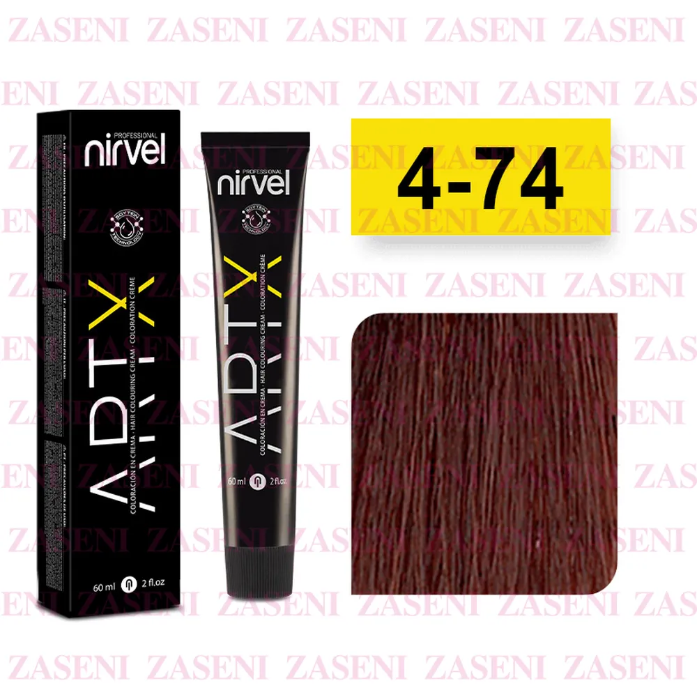 NIRVEL TINTE ARTX 4-74 CASTAÑO MEDIO AVELLANA 60ML