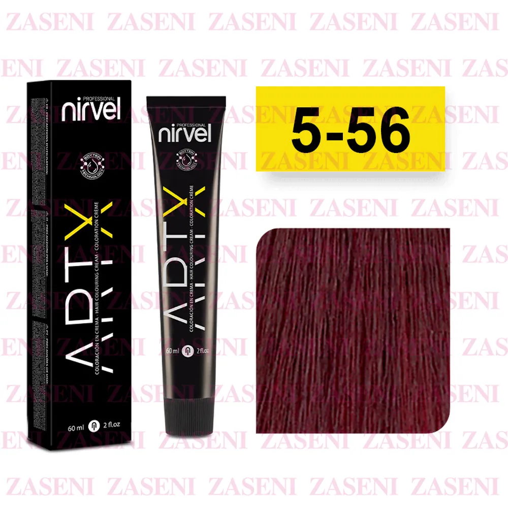 NIRVEL TINTE ARTX 5-56 CASTAÑO CLARO BORGOÑA 60ML