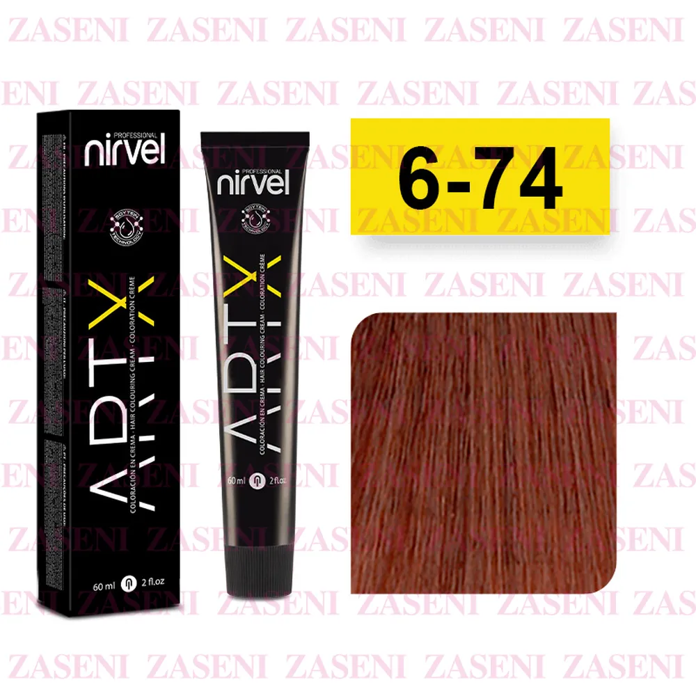 NIRVEL TINTE ARTX 6-74 RUBIO OSCURO AVELLANA 60ML