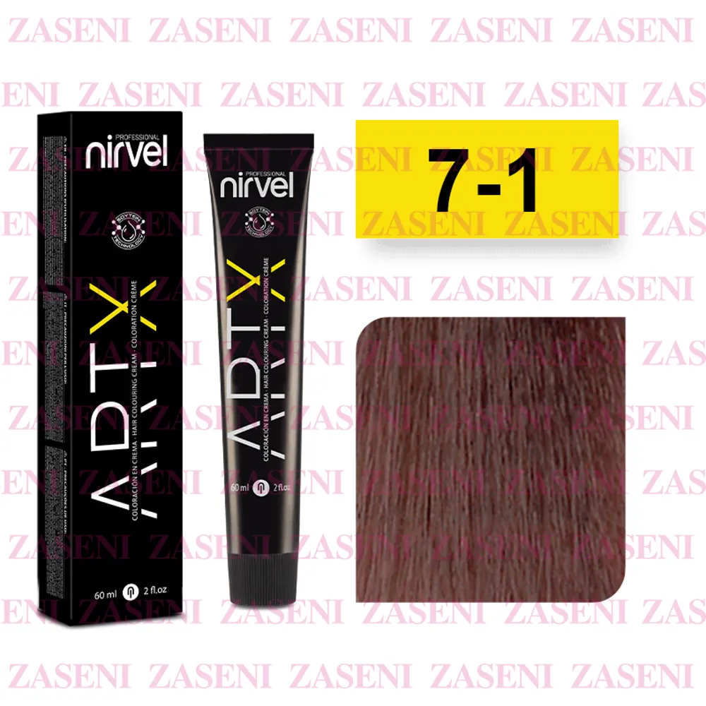 NIRVEL TINTE ARTX 7-1 RUBIO MEDIO CENIZA 60ML