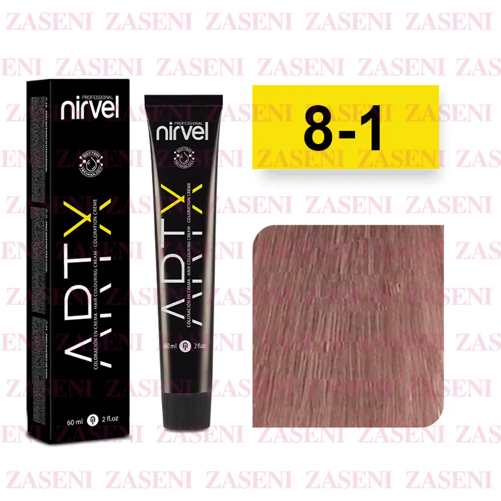 NIRVEL TINTE ARTX 8-1 RUBIO CLARO CENIZA 60ML