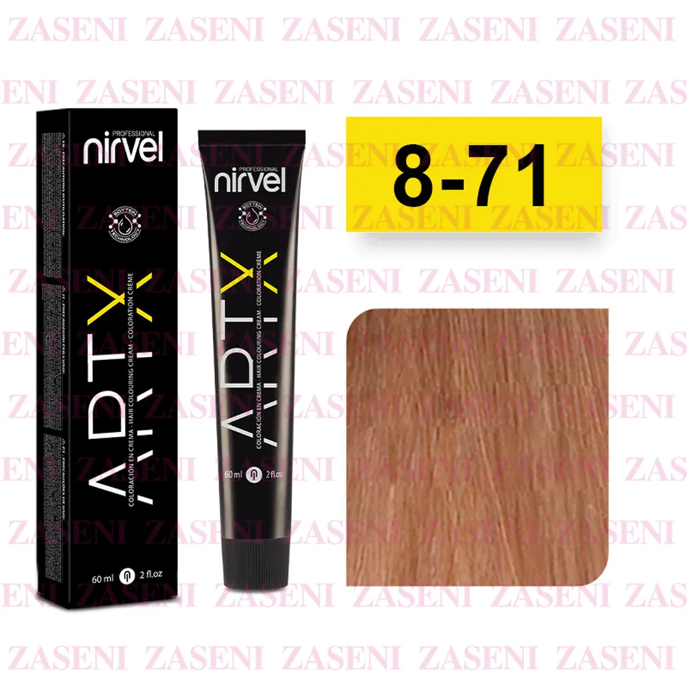 NIRVEL TINTE ARTX 8-71 MARRÓN CENIZA RUBIO CLARO 60ML