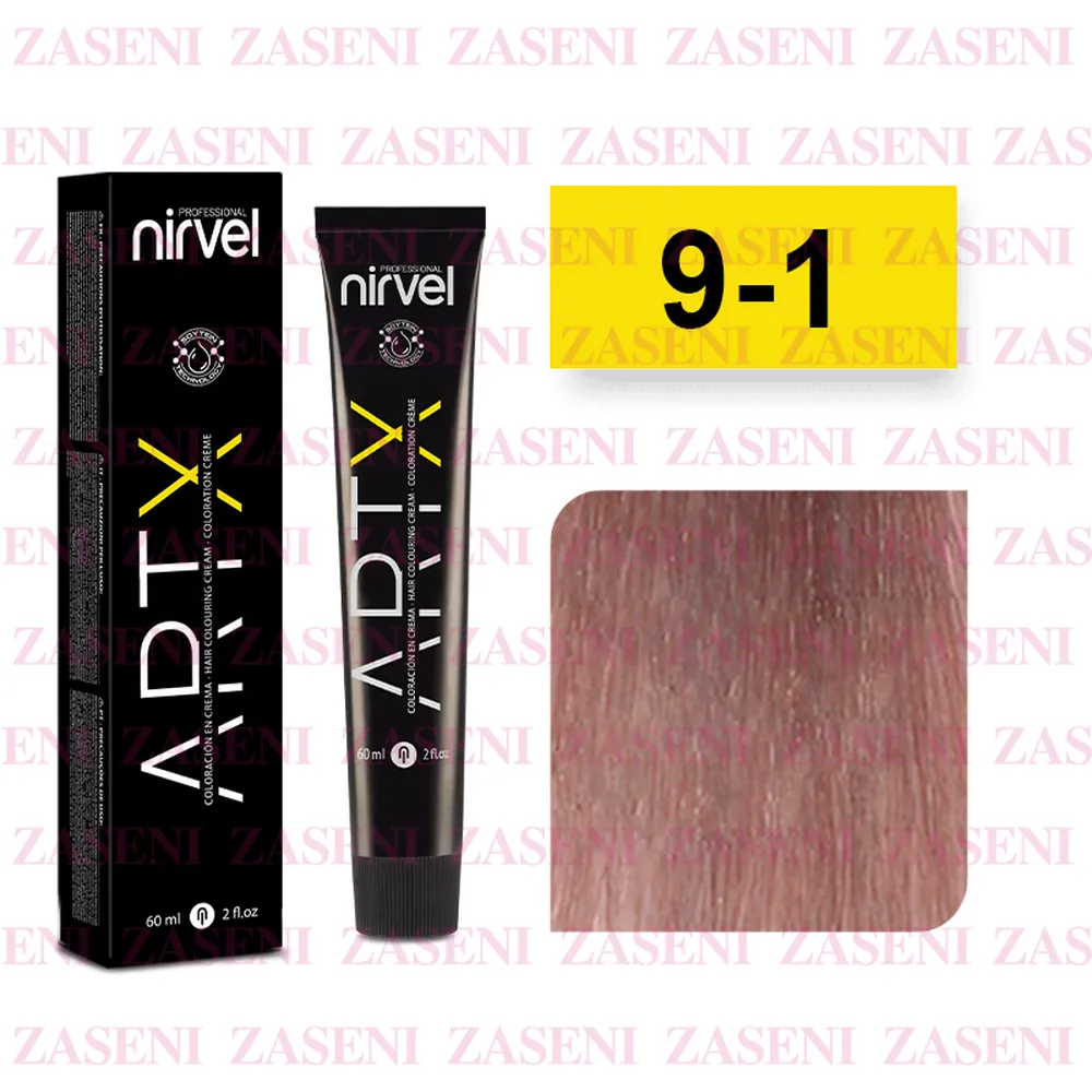 NIRVEL TINTE ARTX 9-1 RUBIO MUY CLARO CENIZA 60ML