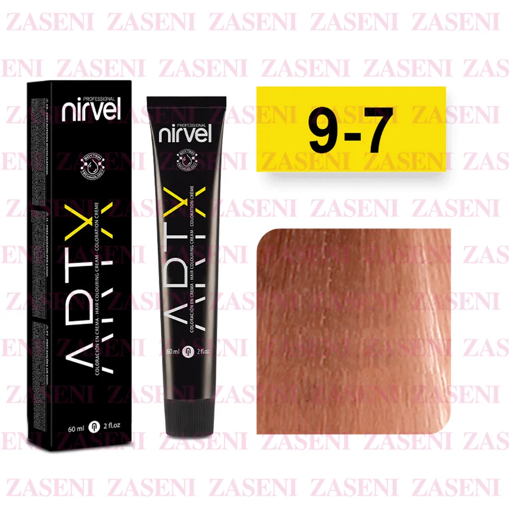 NIRVEL TINTE ARTX 9-7 RUBIO MUY CLARO ARENA 60ML