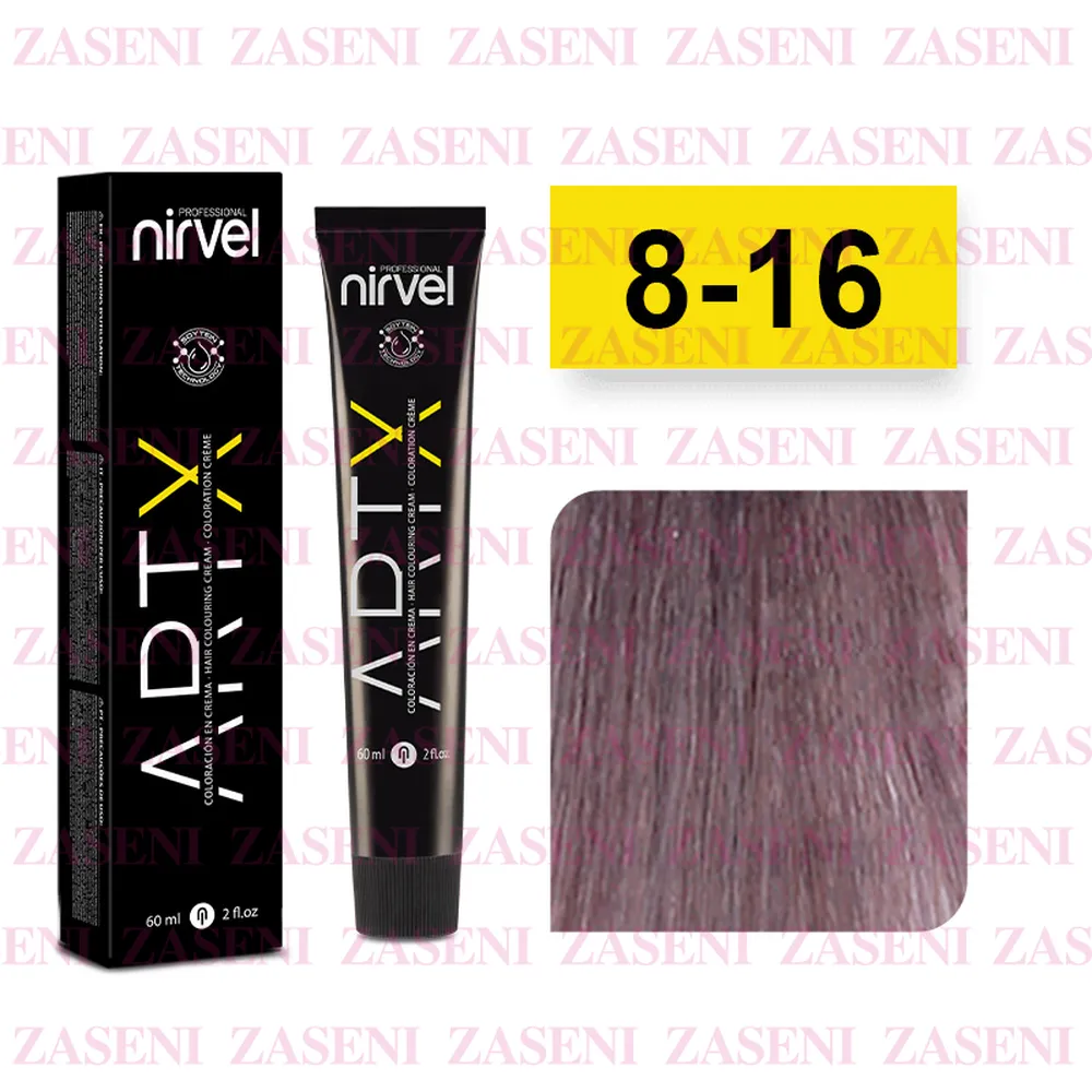 NIRVEL TINTE ARTX 8-16 RUBIO CLARO CENIZA VIOLETA 60ML