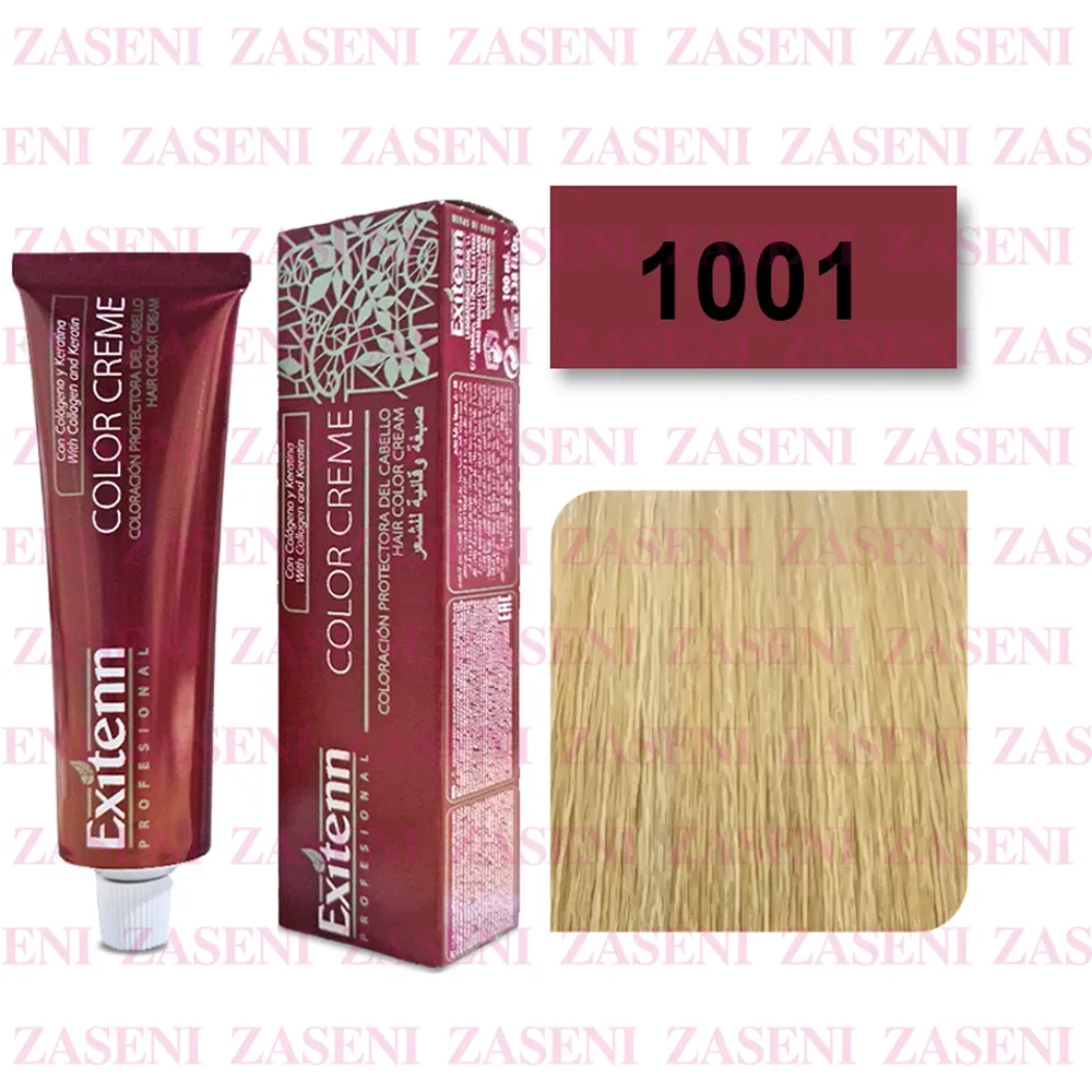 EXITENN TINTE COLOR CREME 1001 SUPERACLARANTE CENIZA 100ML