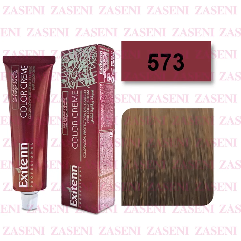 EXITENN TINTE COLOR CREME 573 CASTAÑO CLARO CANELA 100ML