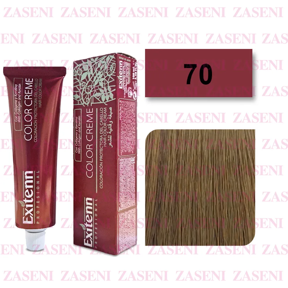 EXITENN TINTE COLOR CREME 70 RUBIO MEDIO AVELLANA 100ML