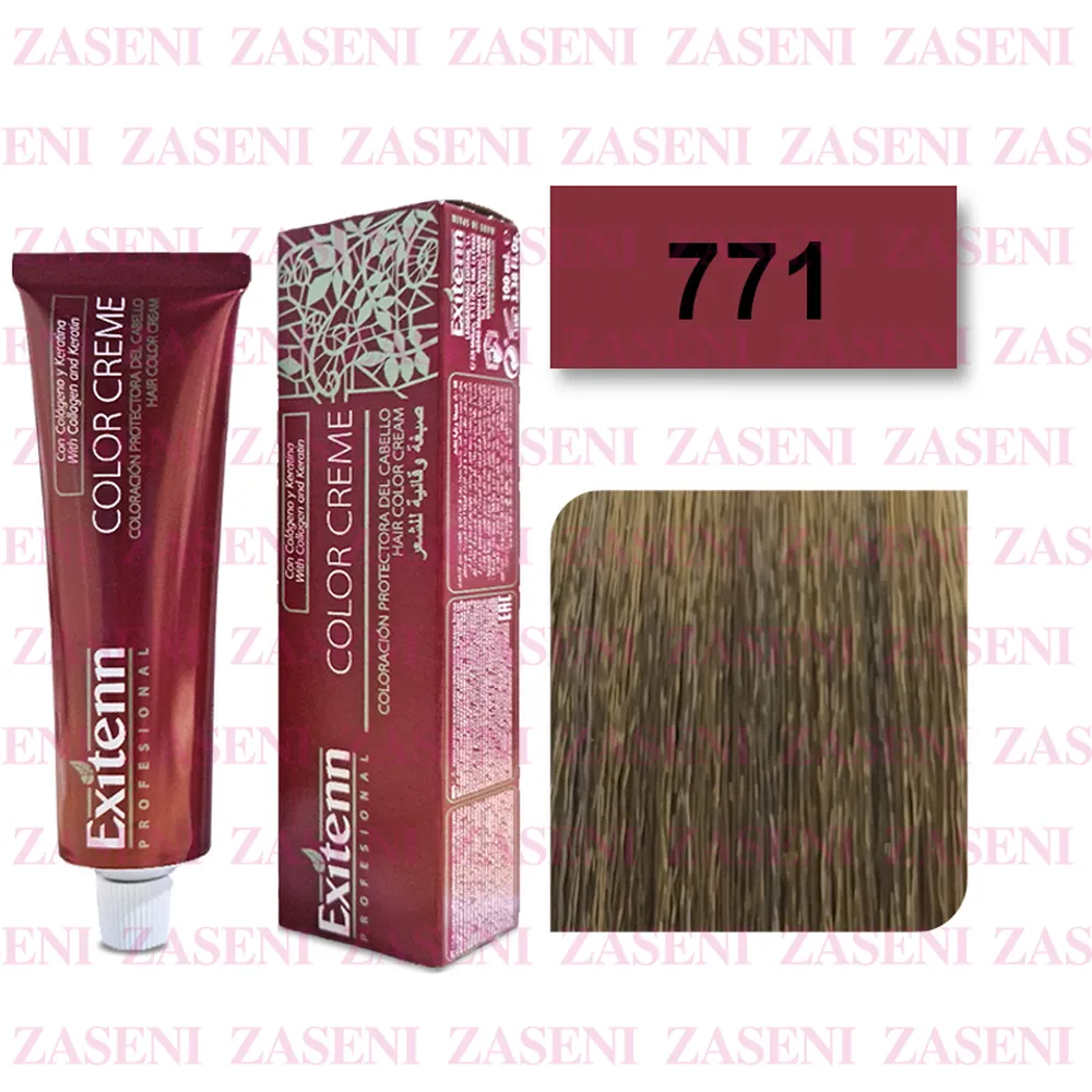 EXITENN TINTE COLOR CREME 771 RUBIO MEDIO GLACÉ 100ML