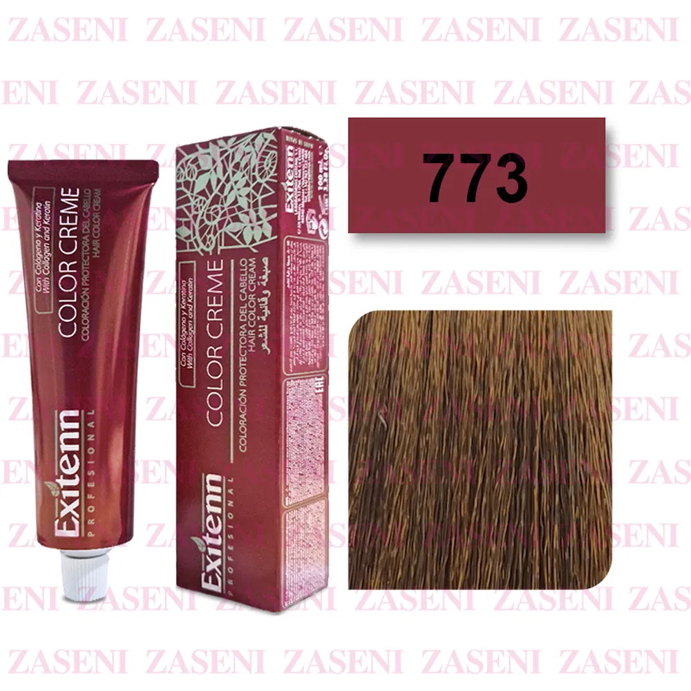 EXITENN TINTE COLOR CREME 773 RUBIO MEDIO CANELA 100ML