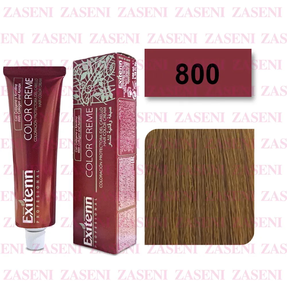 EXITENN TINTE COLOR CREME 800 RUBIO CLARO MIEL SAHARA 100ML