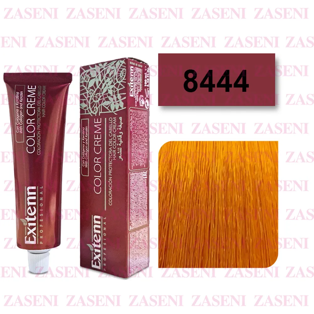 EXITENN TINTE COLOR CREME 8444 RUBIO CLARO COBRE VOLCÁN 100ML