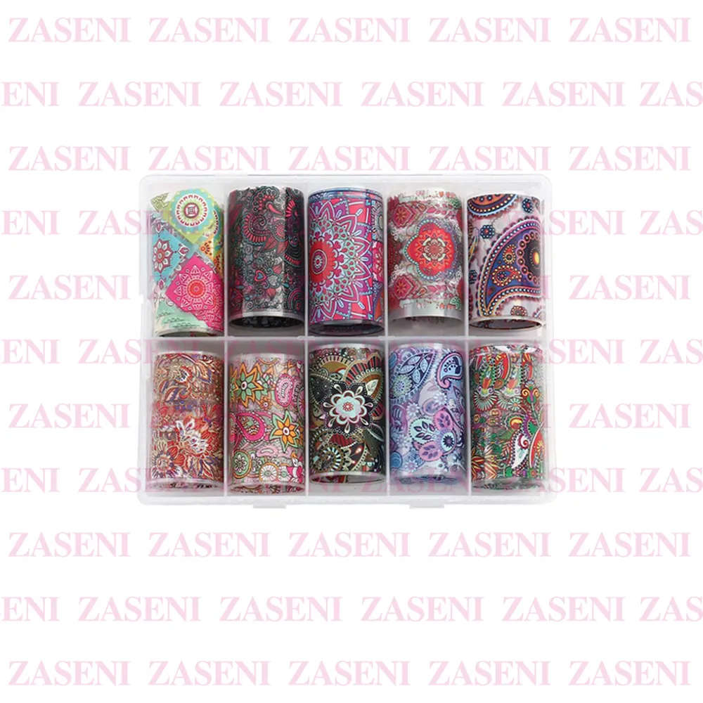 Foil Decoración Uñas Psicodélico 10Uds