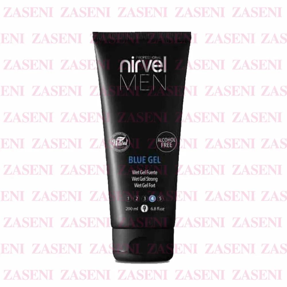 NIRVEL MEN BLUE GEL EFECTO MOJADO FIJACIÓN FUERTE 200ML