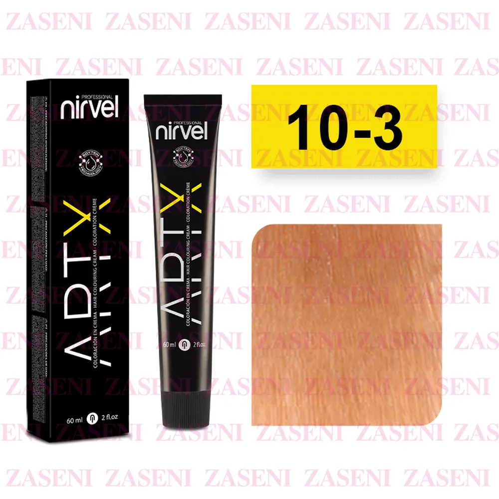 NIRVEL TINTE ARTX 10-3 RUBIO CLARÍSIMO DORADO 60ML