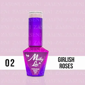 MOLLY LAC ESMALTE SEMIPERMANENTE Nº 02 GIRLISH ROSES 10ML