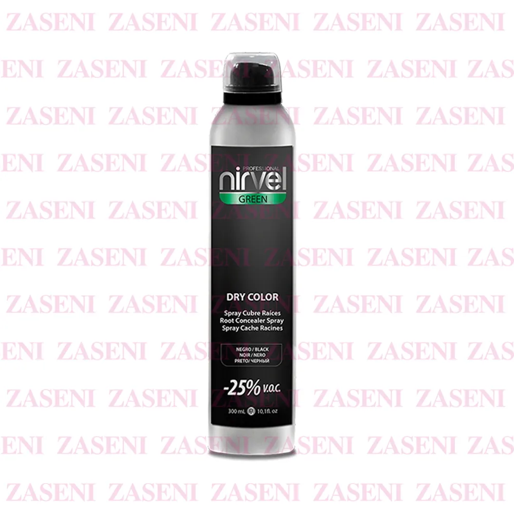 NIRVEL GREEN SRAY CUBRE RAÍCES NEGRO 300ML