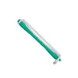 Bigudí Plástico Largo Verde Y Blanco 12Uds