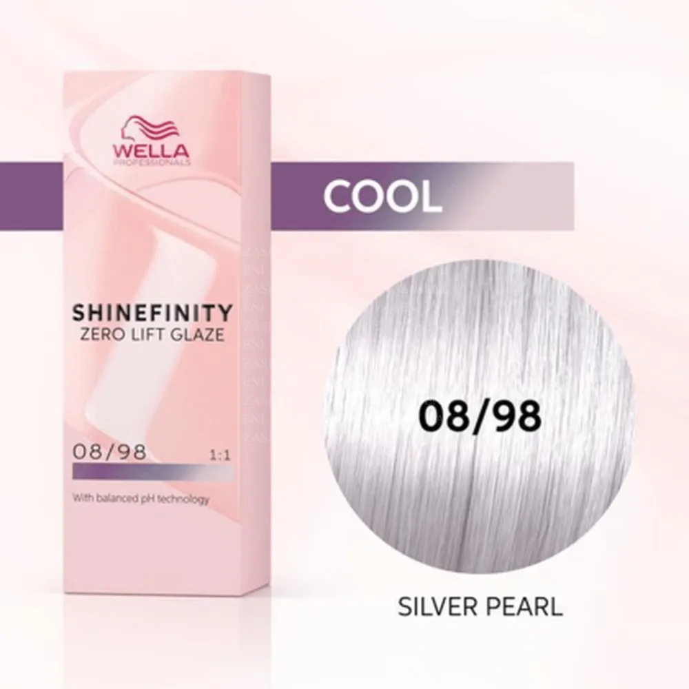 WELLA SHINEFINITY 08/98 RUBIO CLARO CENDRÉ PERLA 60ML