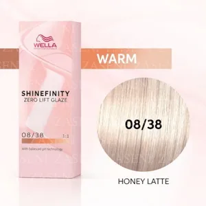 WELLA SHINEFINITY 08/38 RUBIO CLARO DORADO PERLA 60ML