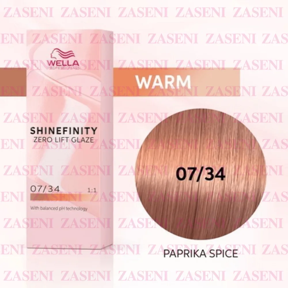 WELLA SHINEFINITY 07/34 RUBIO MEDIO DORADO COBRIZO 60ML